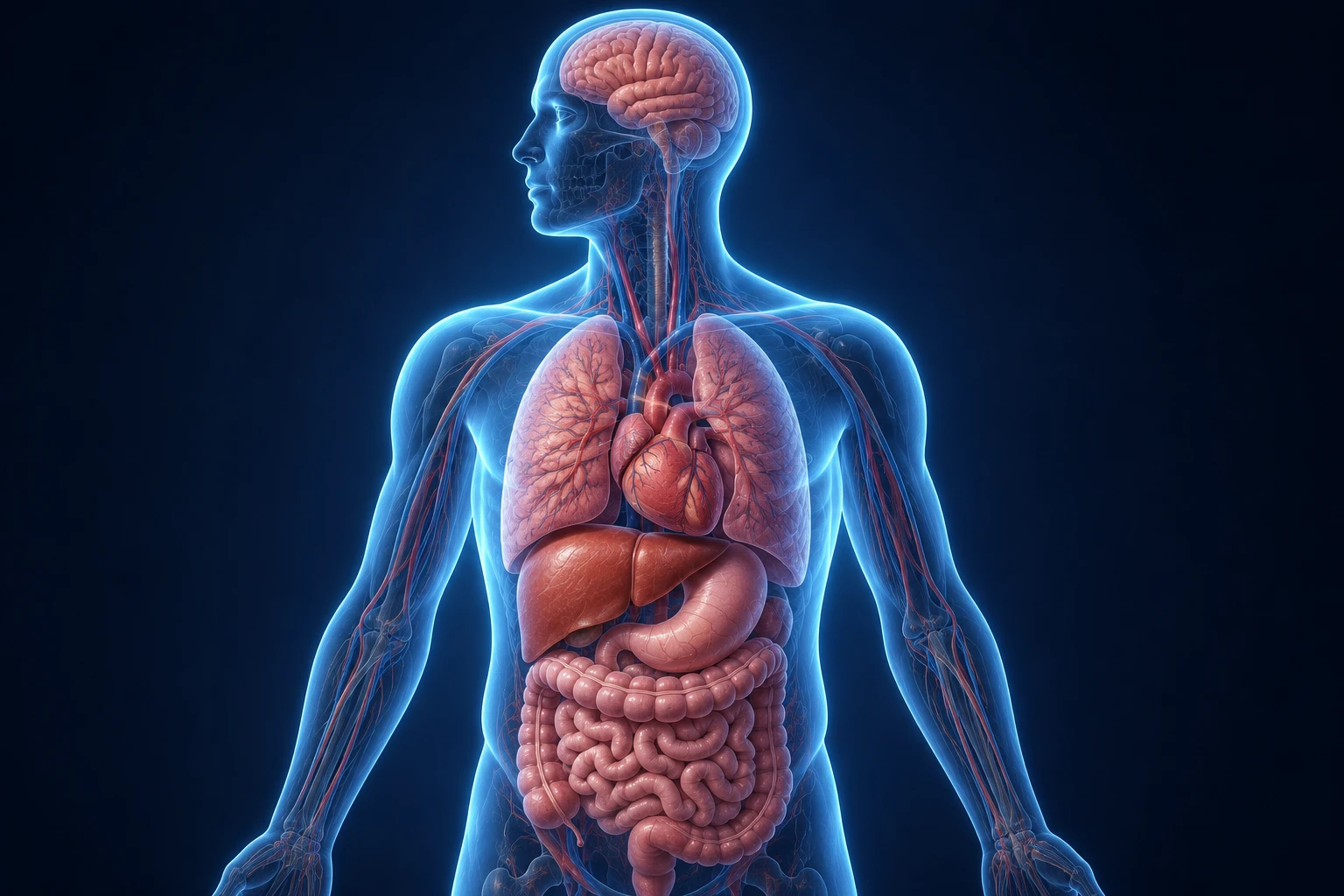 Educational illustration highlighting human skin as the body's largest organ